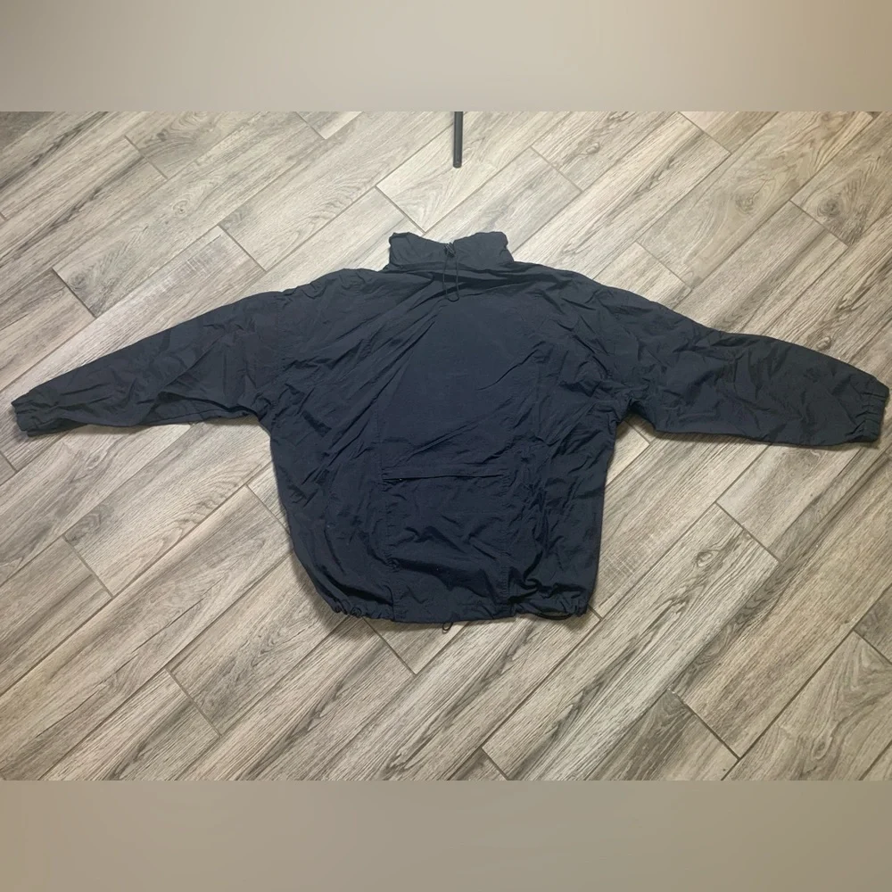 The North Face Vintage Windbreaker Black Half Zip Pullover Jacket Mens XL